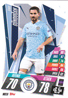 Ilkay Gundogan Manchester City 2020/21 Topps Match Attax CL #MCI10